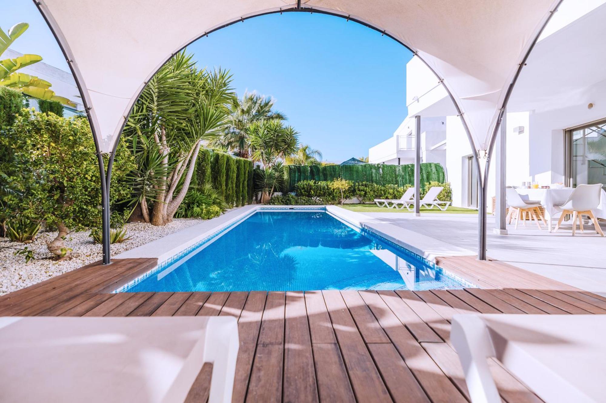 Casa Coco Stylisches Beachhouse Mit Pool & Sundeck Els Poblets Denia Екстериор снимка